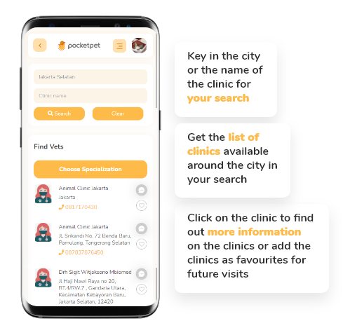 Find Vets screenshot